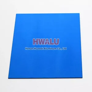Blauwe kleur geanodiseerd aluminium plaatplaat
